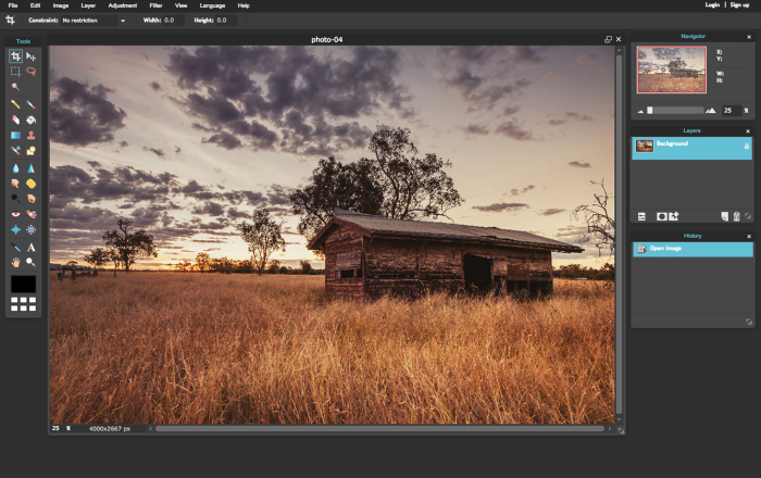Pixlr Editor 图片编辑器软件截图