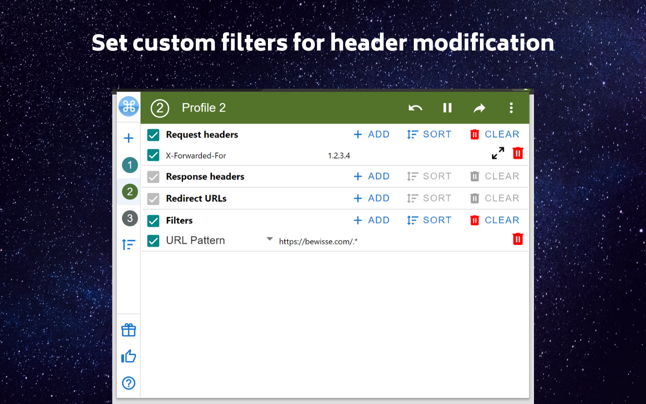 ModHeader - Modify HTTP headers - Chrome软件截图
