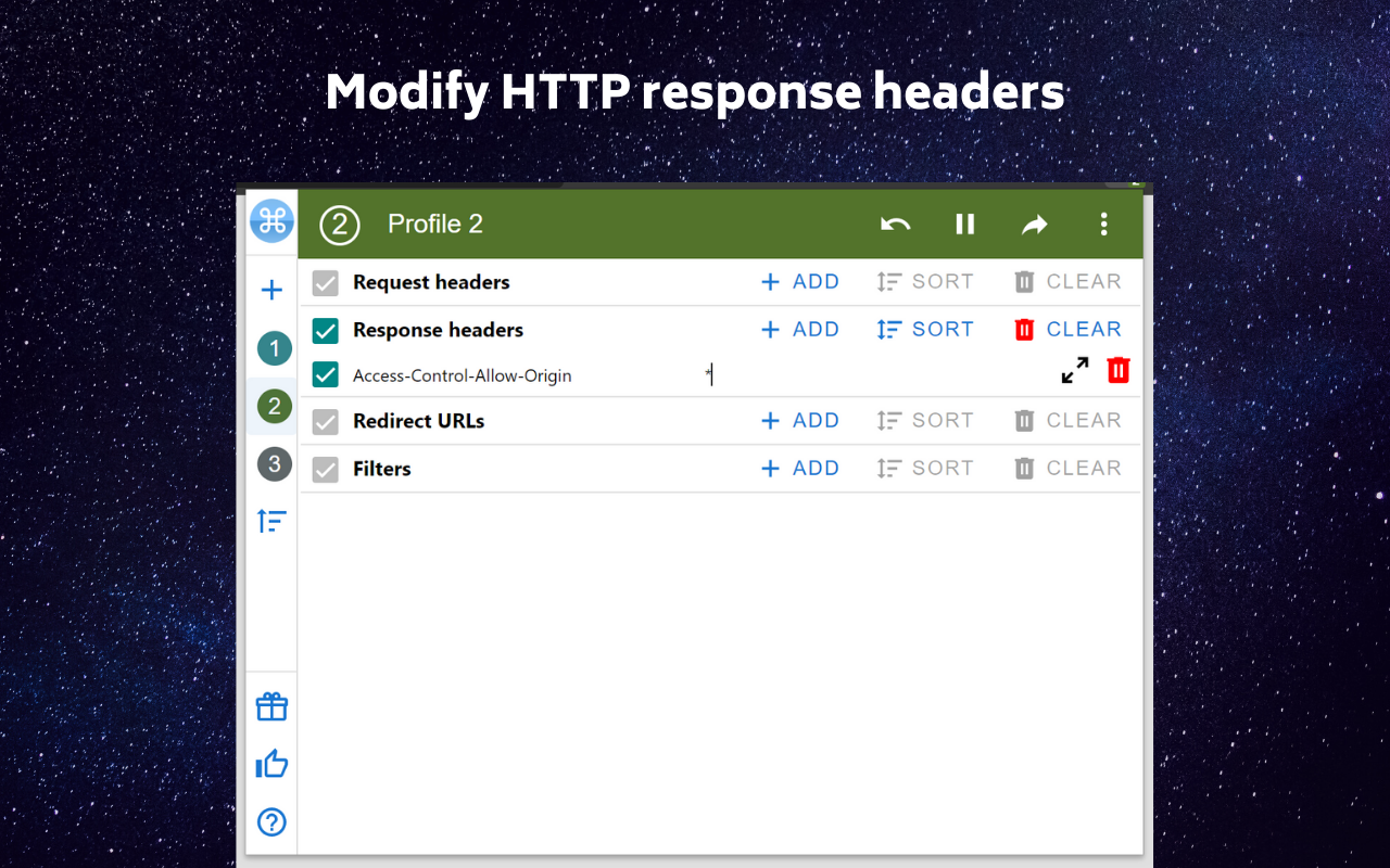 ModHeader - Modify HTTP headers - Chrome软件截图