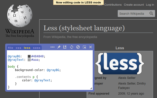 Live editor for CSS软件截图