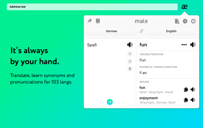 Mate Translate 翻译器 词典软件截图