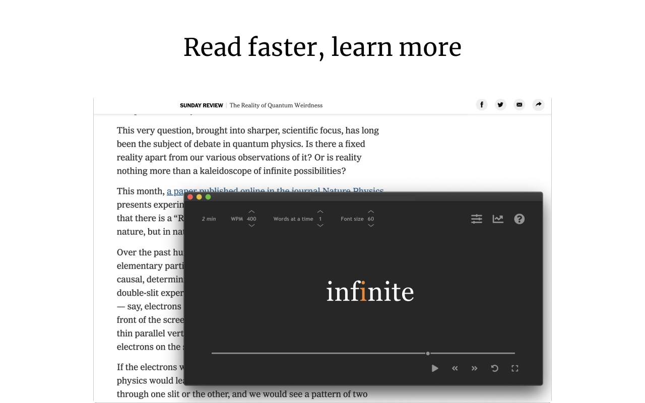 SwiftRead - read faster, learn more插件