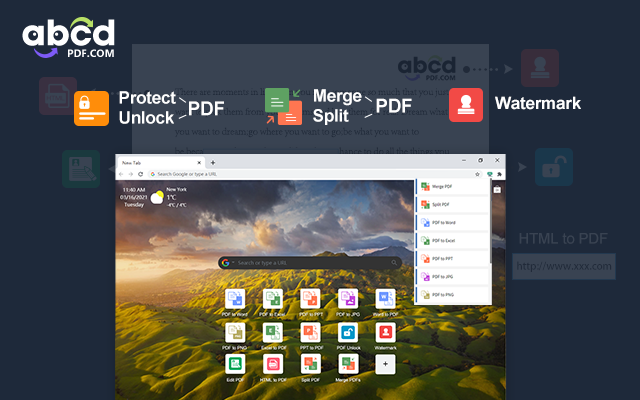 Abcd PDF Chrome新标签页软件截图