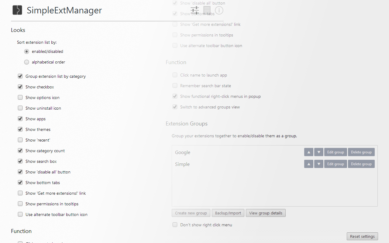 SimpleExtManager软件截图