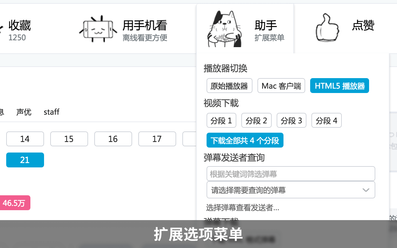 哔哩哔哩助手_bilibili helper软件截图