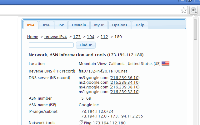 IP Address and Domain Information软件截图