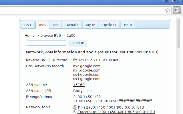 IP Address and Domain Information软件截图