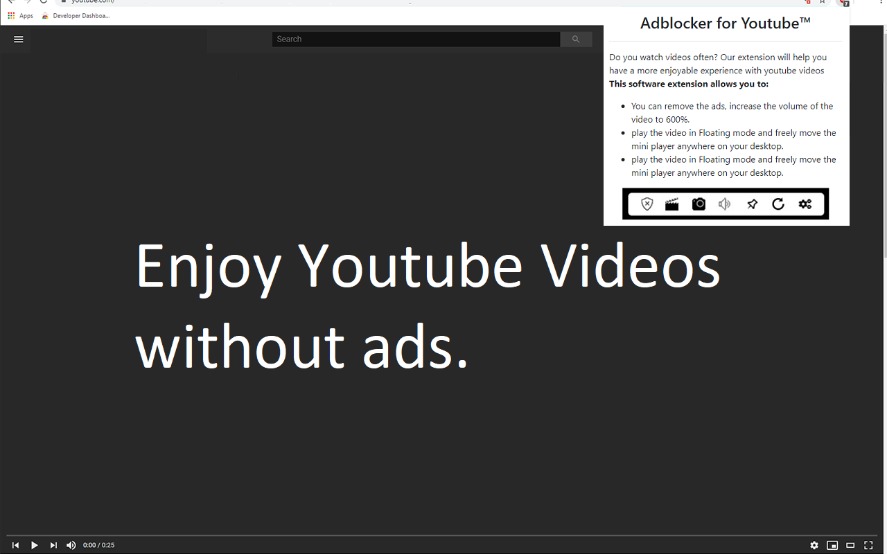 Youtube Adblocker 视频广告拦截软件截图