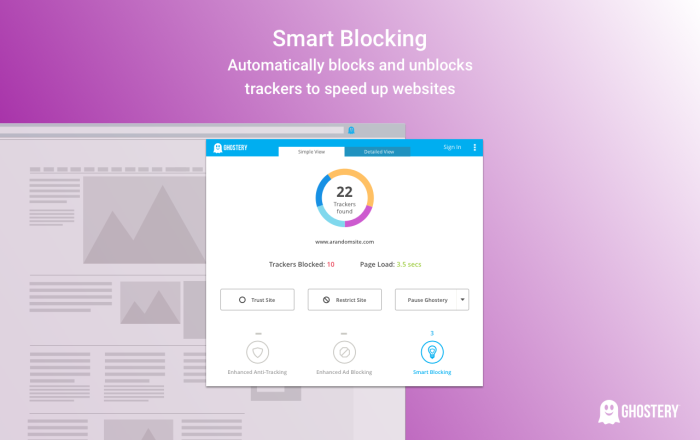Ghostery – 隐私广告拦截工具软件截图