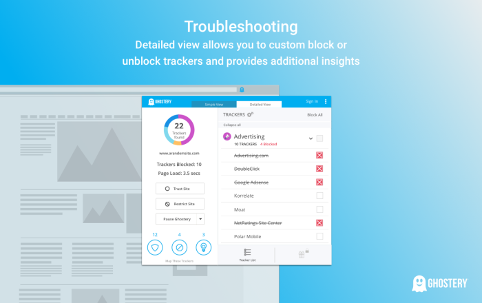 Ghostery – 隐私广告拦截工具软件截图