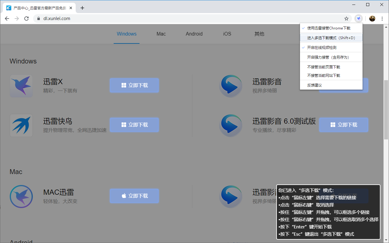 迅雷下载支持软件截图