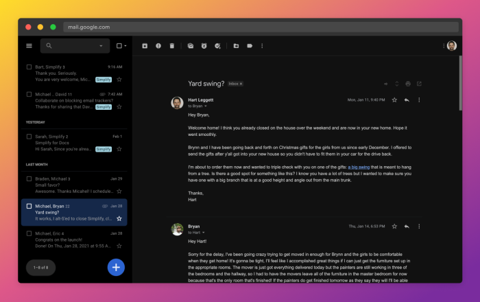 Simplify Gmail软件截图