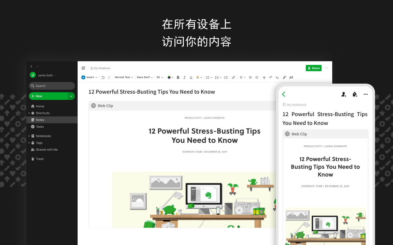 Evernote Web软件截图