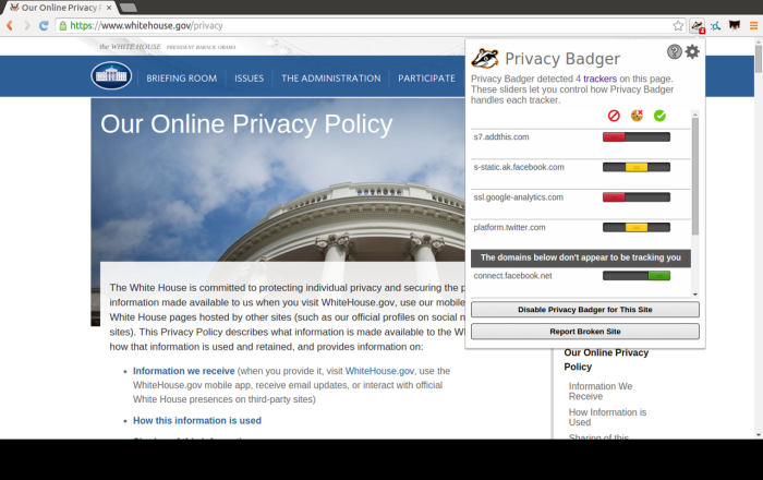 Privacy Badger 隐私獾软件截图