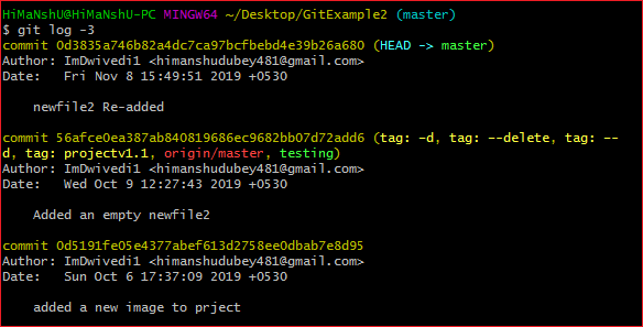 Git log 4