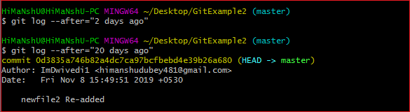 Git log 6