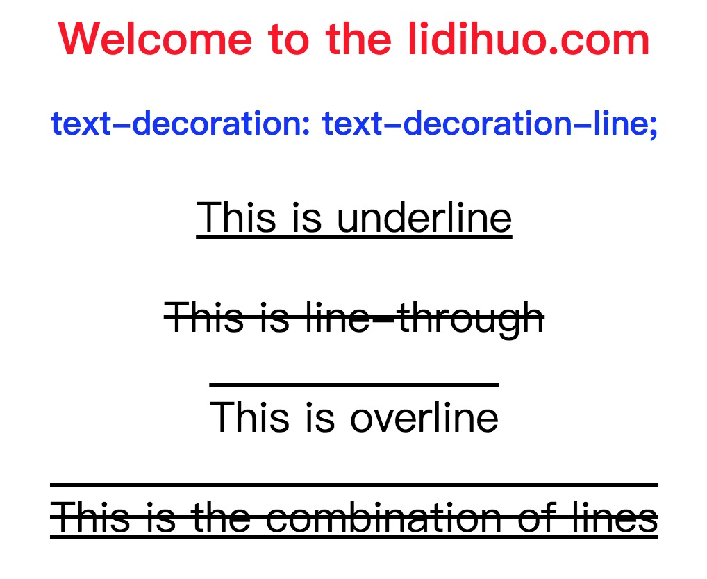 CSS text-decoration