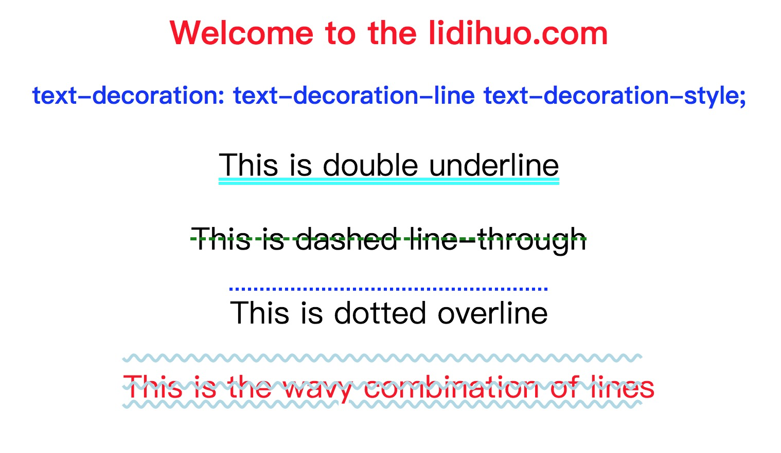 CSS text-decoration