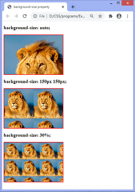  CSS background-size属性