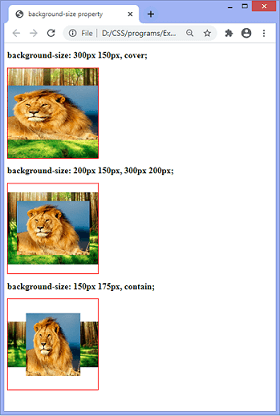 CSS background-size属性