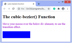 CSS cube-bezier（）函数