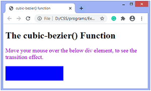 CSS cube-bezier()函数