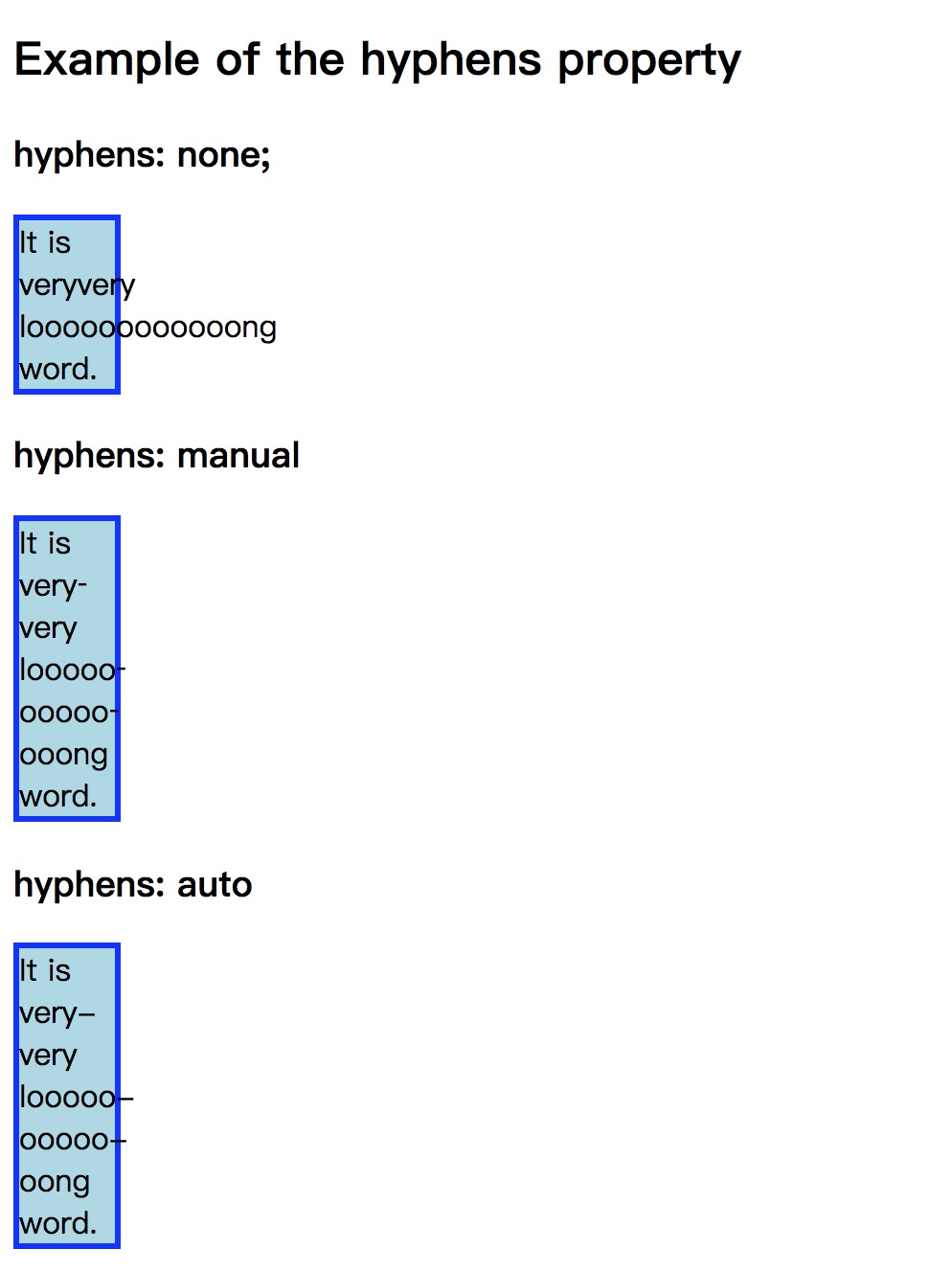 css hyphens auto safari