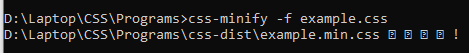  CSS minify