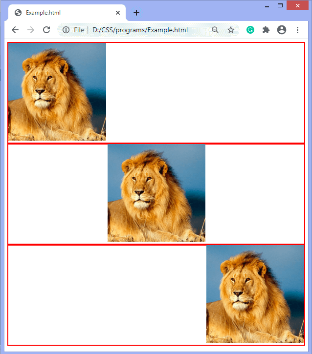 html img align right css