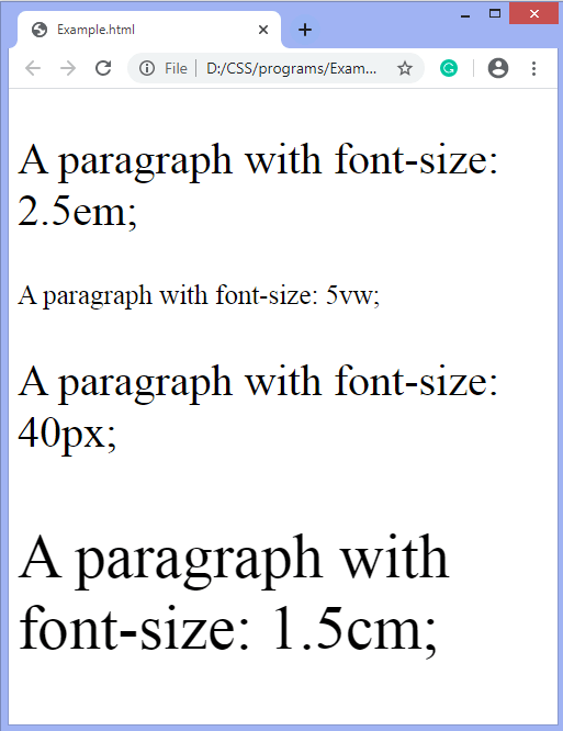 如何更改CSS中的字体大小