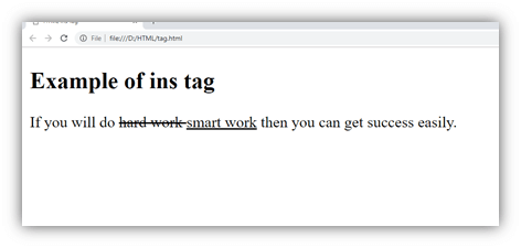  HTML ins标签
