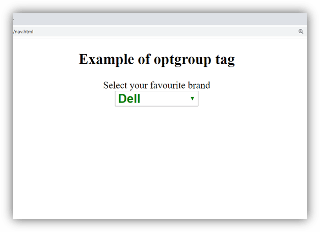  HTML optgroup标签