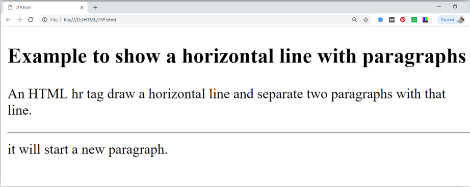  HTML Paragraph