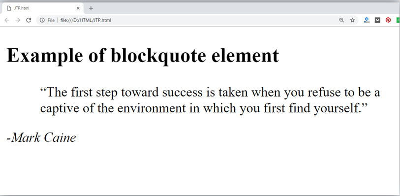  HTML短语blockquote标签