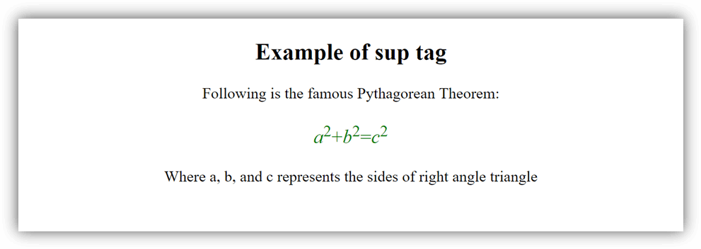  HTML sup标签