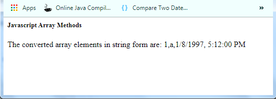  JavaScript Array toLocaleString()方法