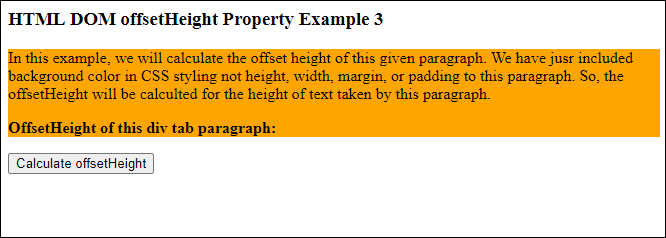  JavaScript offsetHeight