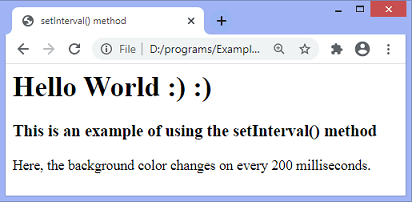  JavaScript setInterval()方法