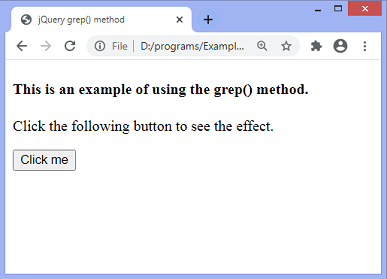 jQuery grep()方法