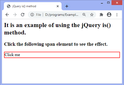 jQuery is()方法