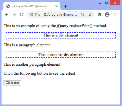 jQuery replaceWith()方法