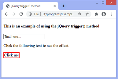 jQuery trigger()方法