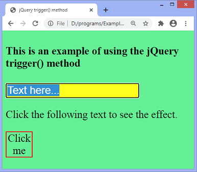 jQuery trigger()方法