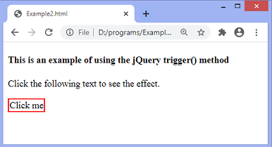 jQuery trigger()方法