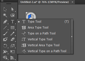 在Adobe Illustrator中输入类型