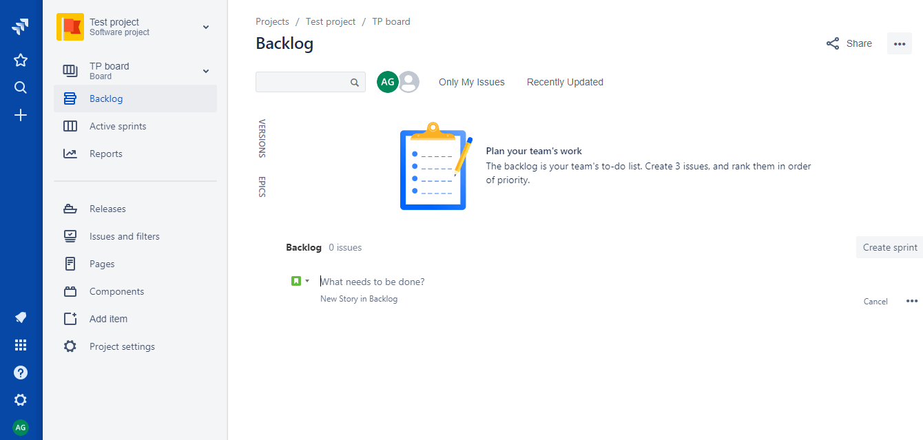 Jira Scrum Board