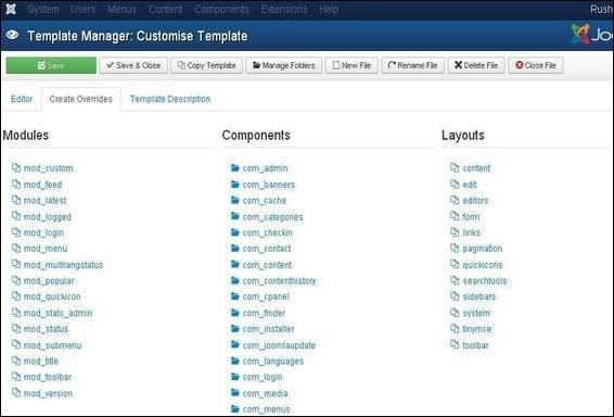 joomla 自定义模板