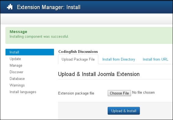 Joomla 扩展管理器