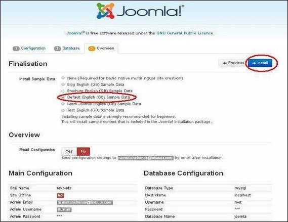 joomla Setup