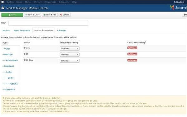 Joomla 搜索模块